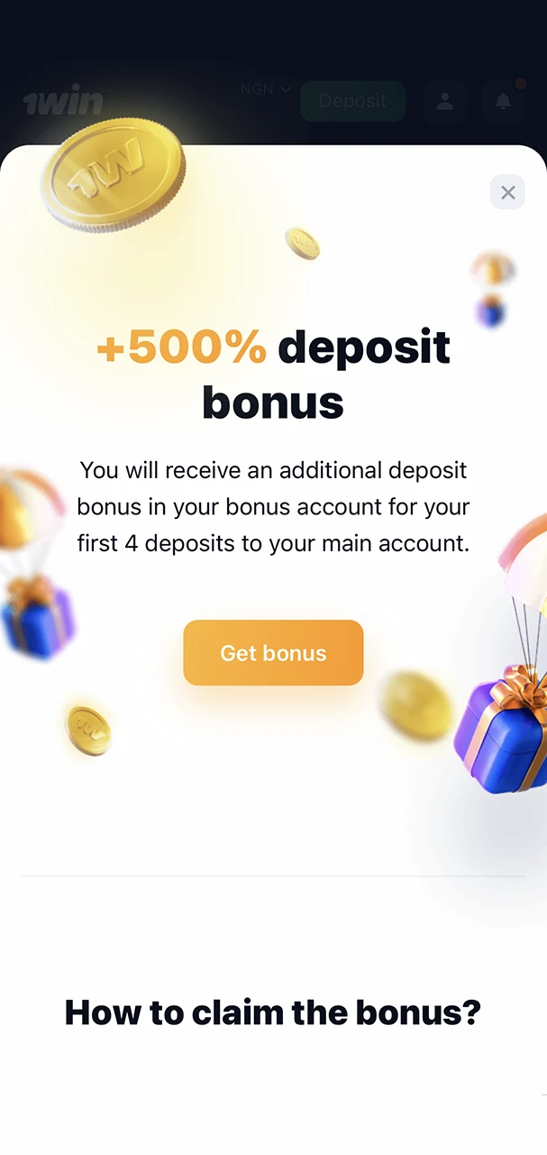 Determine the bonus that suits you on the 1Win website.