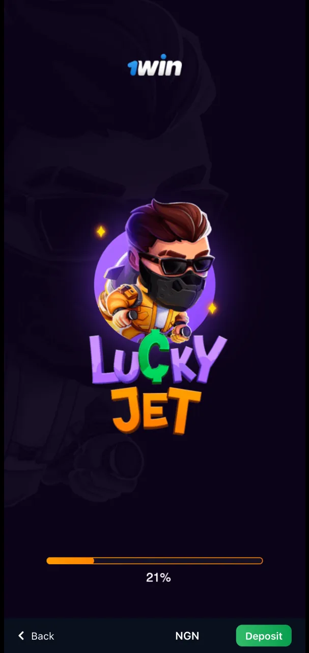 The Lucky Jet at 1win game intro welcomes players with sleek visuals.