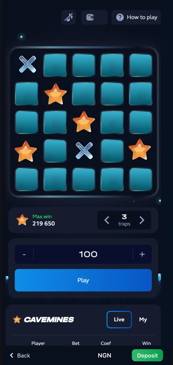 Enjoy dynamic gameplay in 1Win Mines.