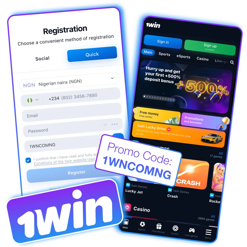 Start betting at 1Win with promo code and receive a generous 500% bonus.