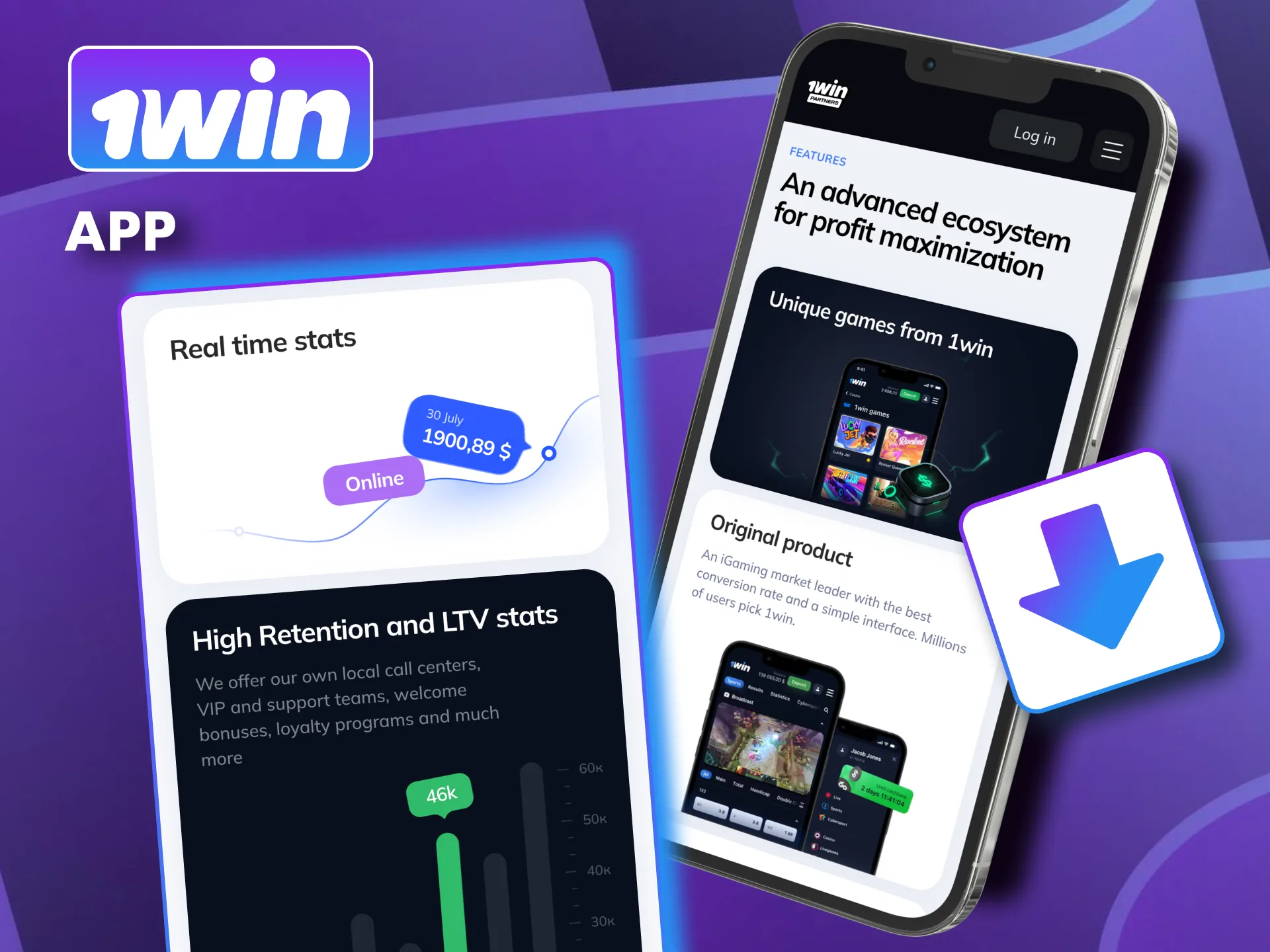 Manage your affiliate stats anytime with the 1win mobile partner app.
