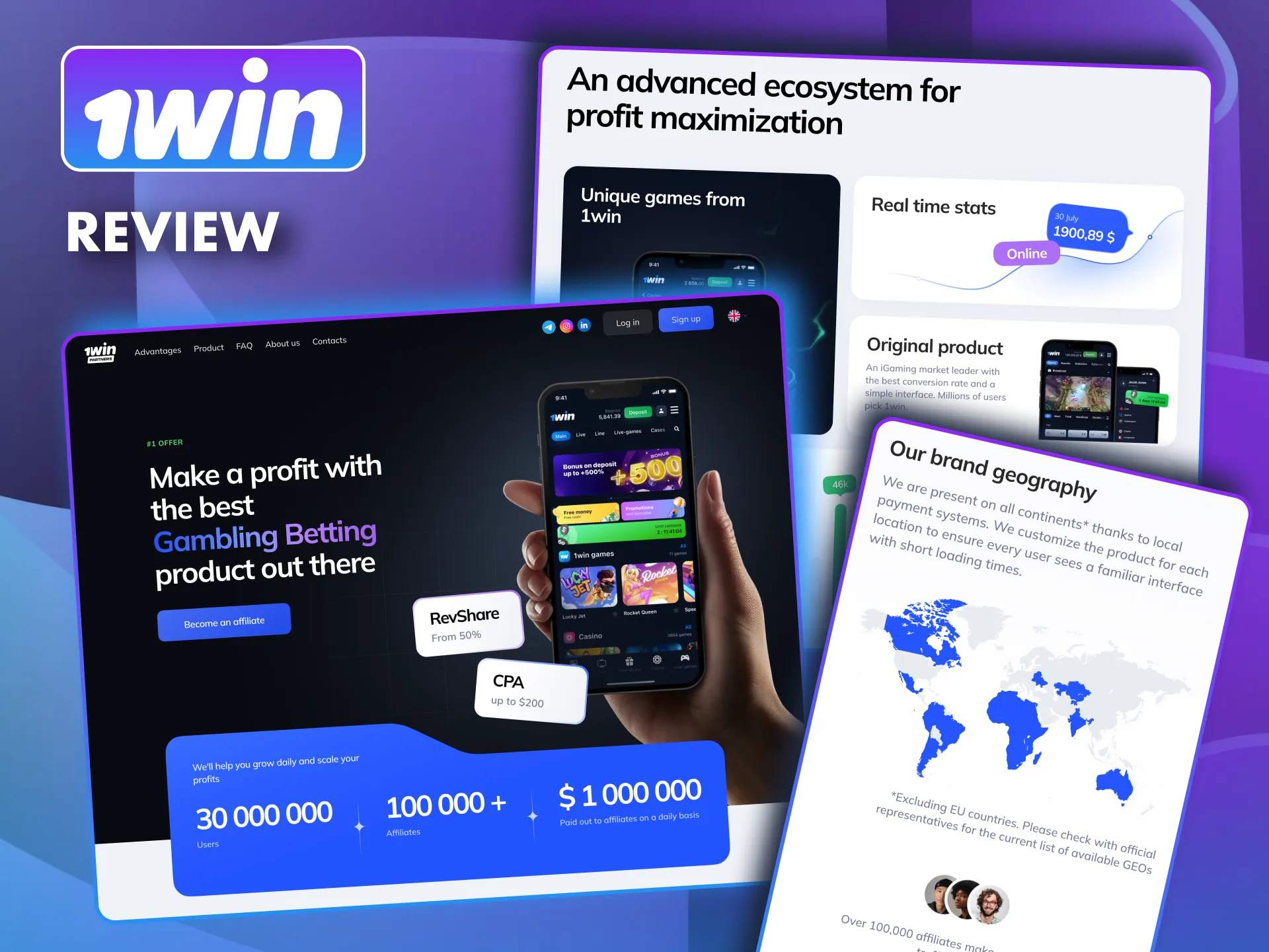 Promote 1win, earn from referrals, and enjoy full control of your schedule.