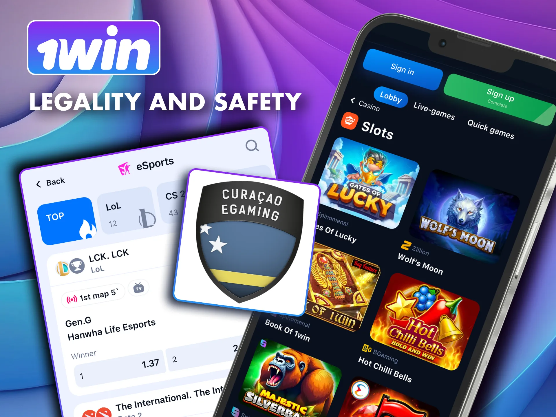 1win app is legal in Nigeria under international license.