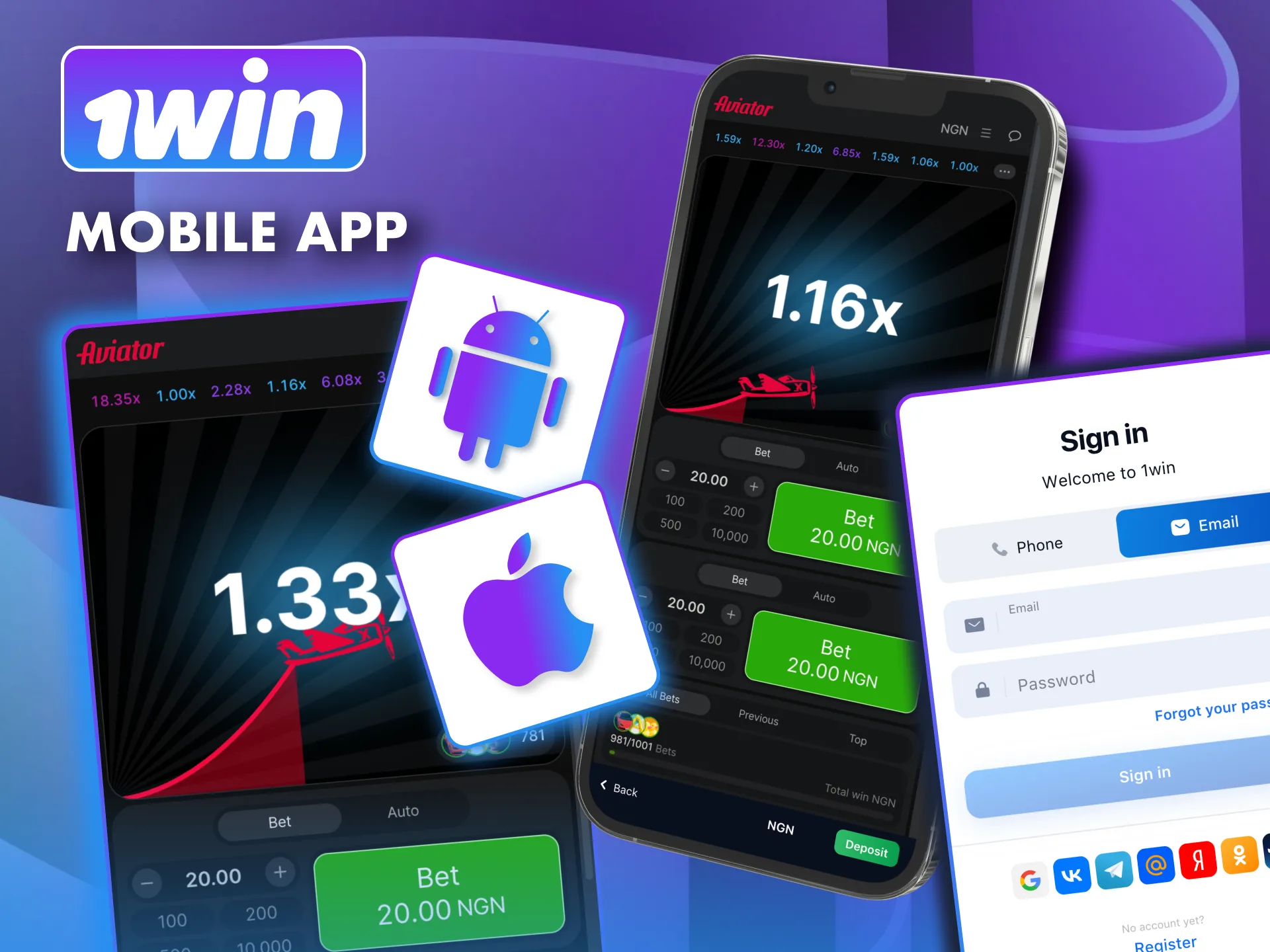 1win offers instant Aviator play with full features on mobile devices.