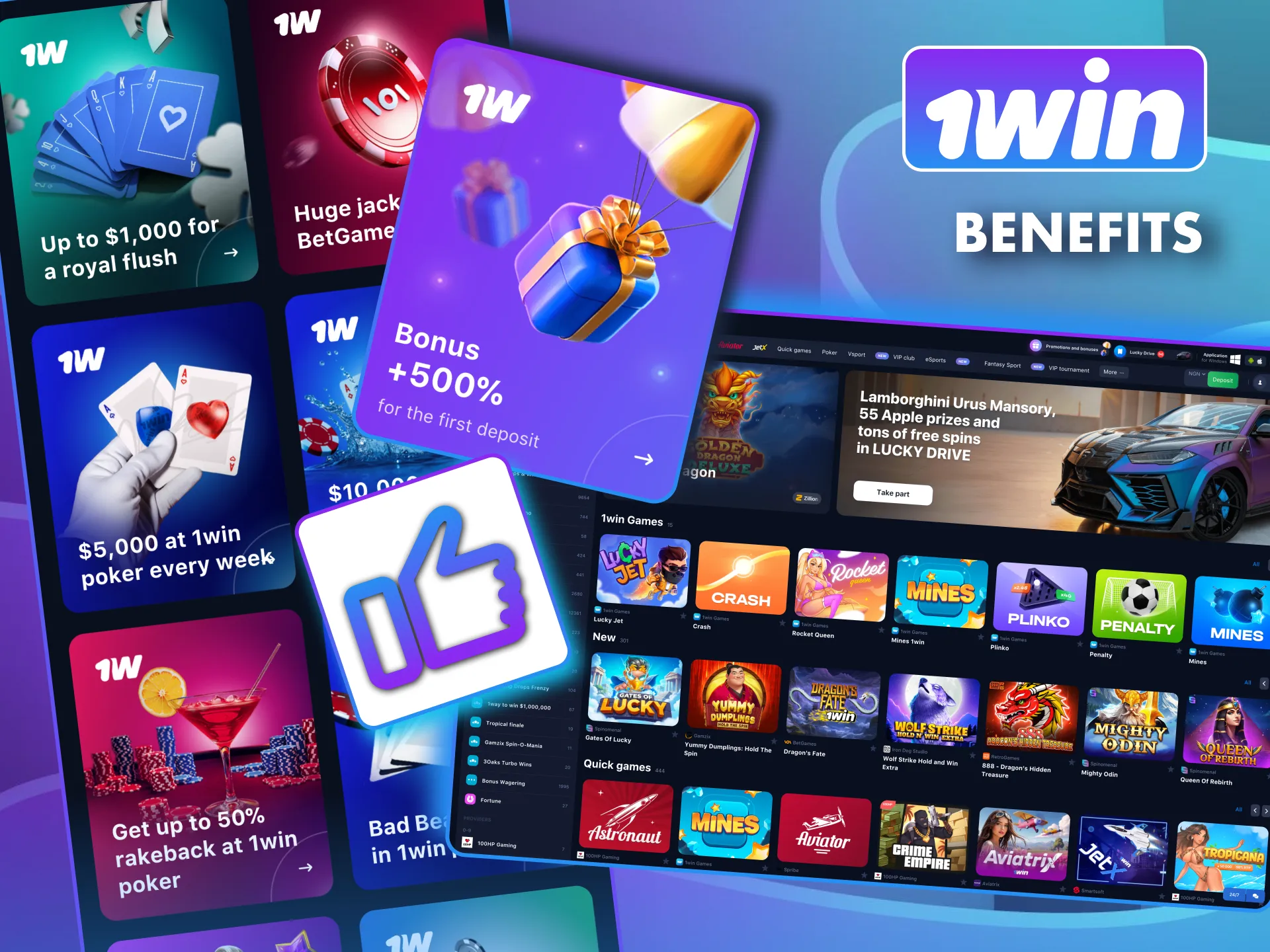 1win gives cashback free spins and poker rakeback perks.