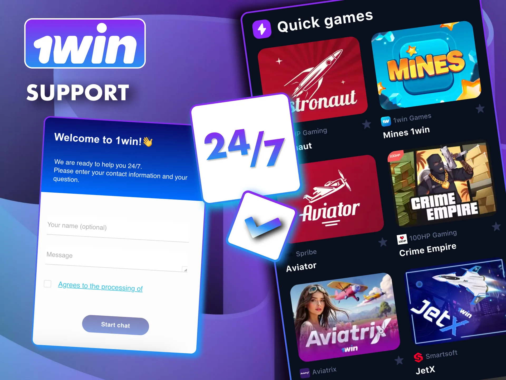 Use 1win live chat for fast answers on mobile or web.