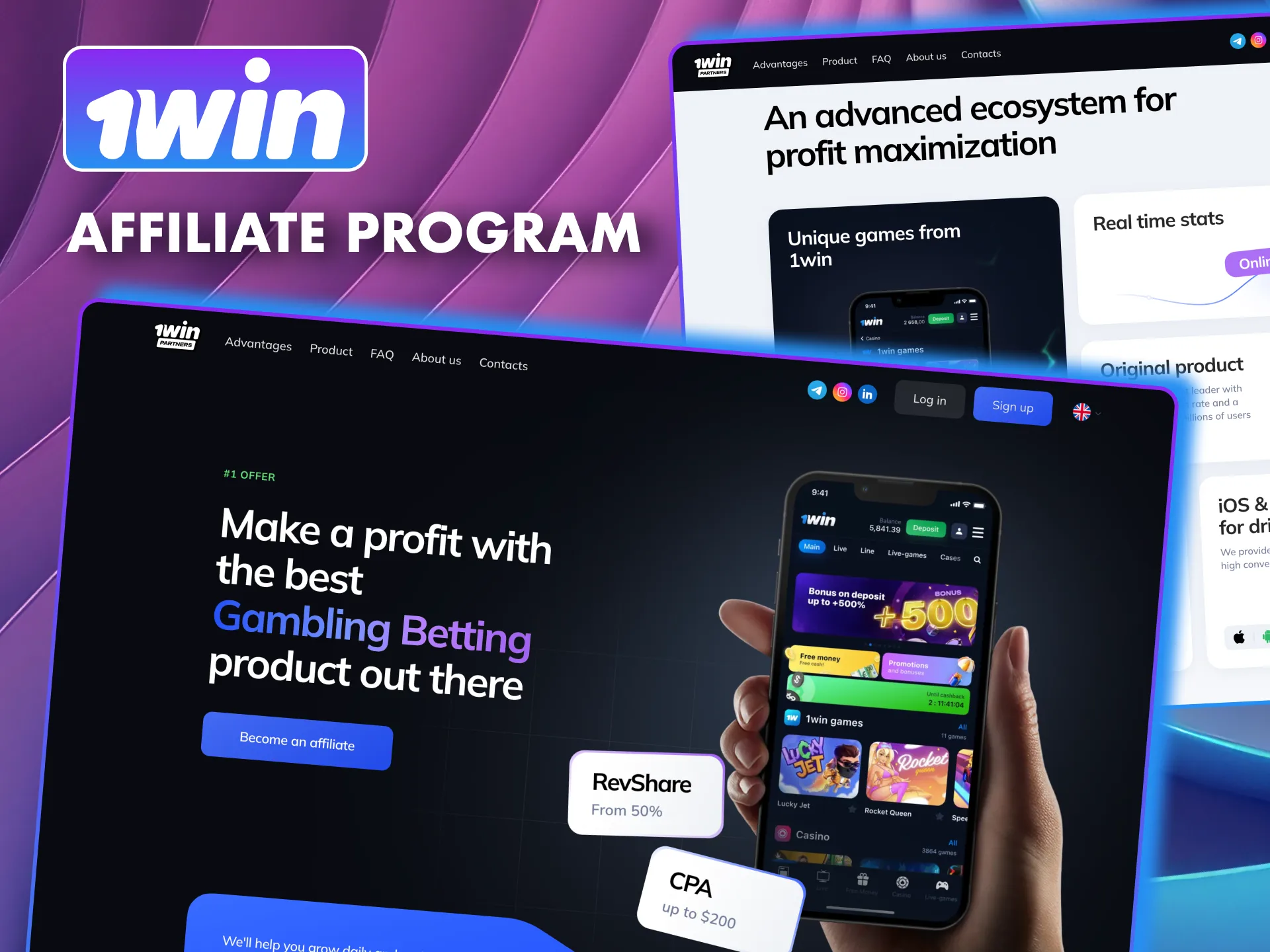 Become a 1win partner with real-time stats and weekly payouts.