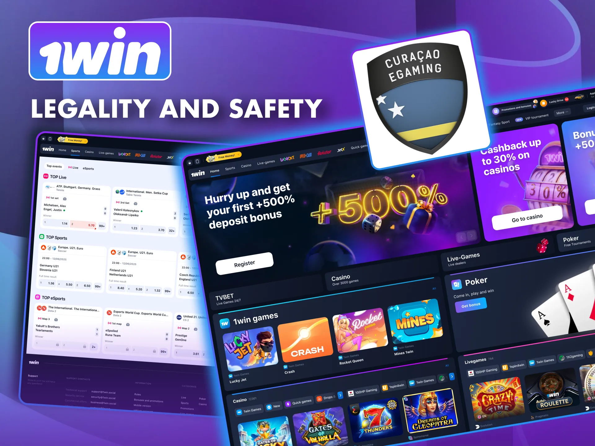 1win ensures legal betting with international licensing and audits.