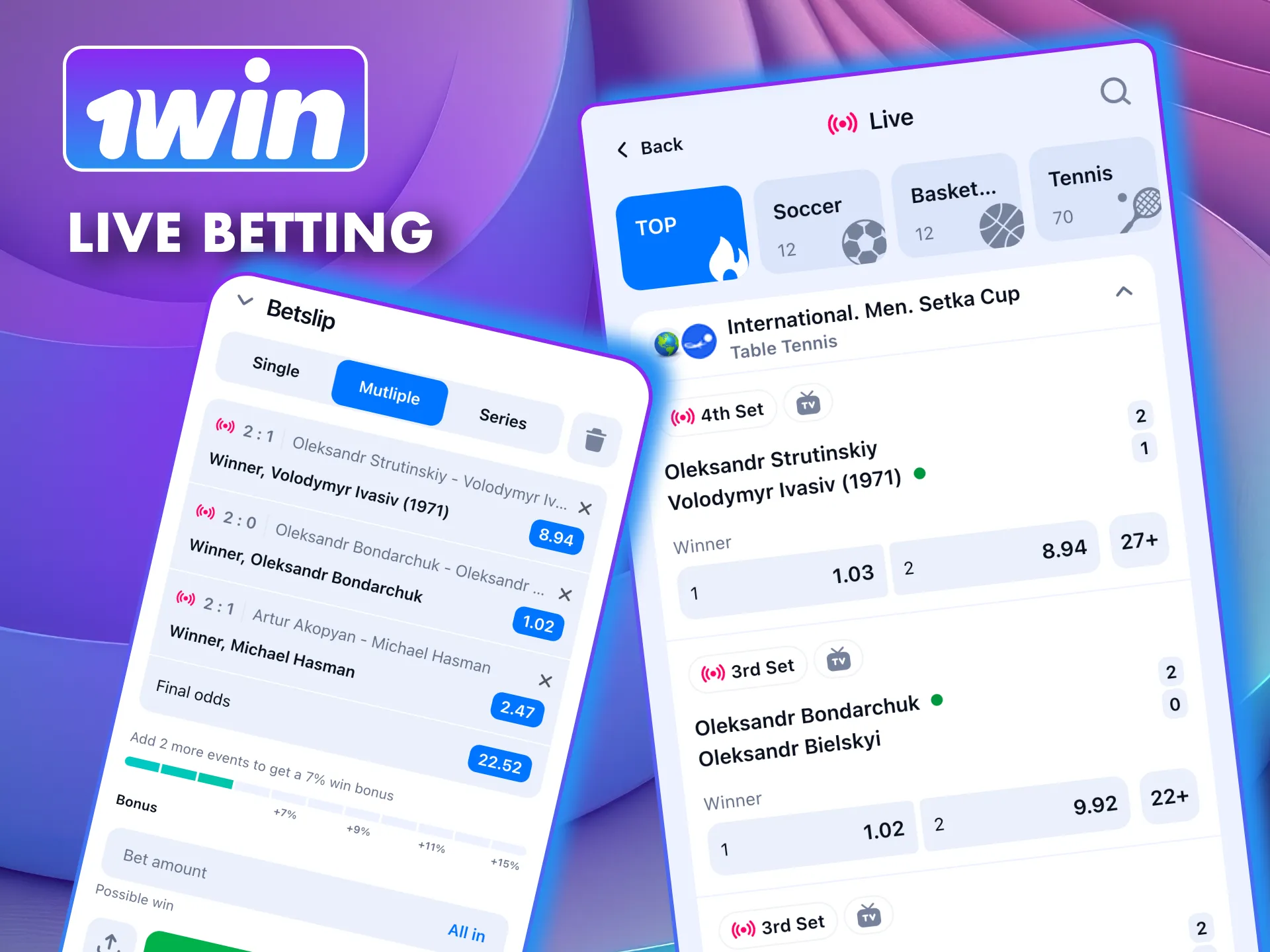 Bet live at 1win with real-time odds and in-game stats.