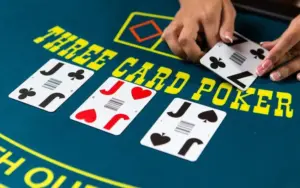 Three Card Poker with side bets on 1win.