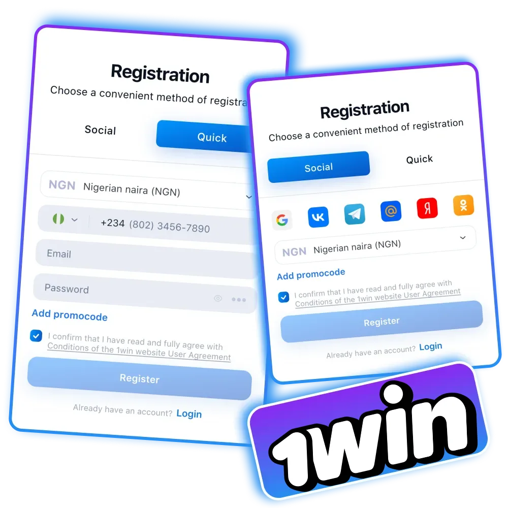 Register at 1Win hassle-free and start playing with a boosted balance instantly.